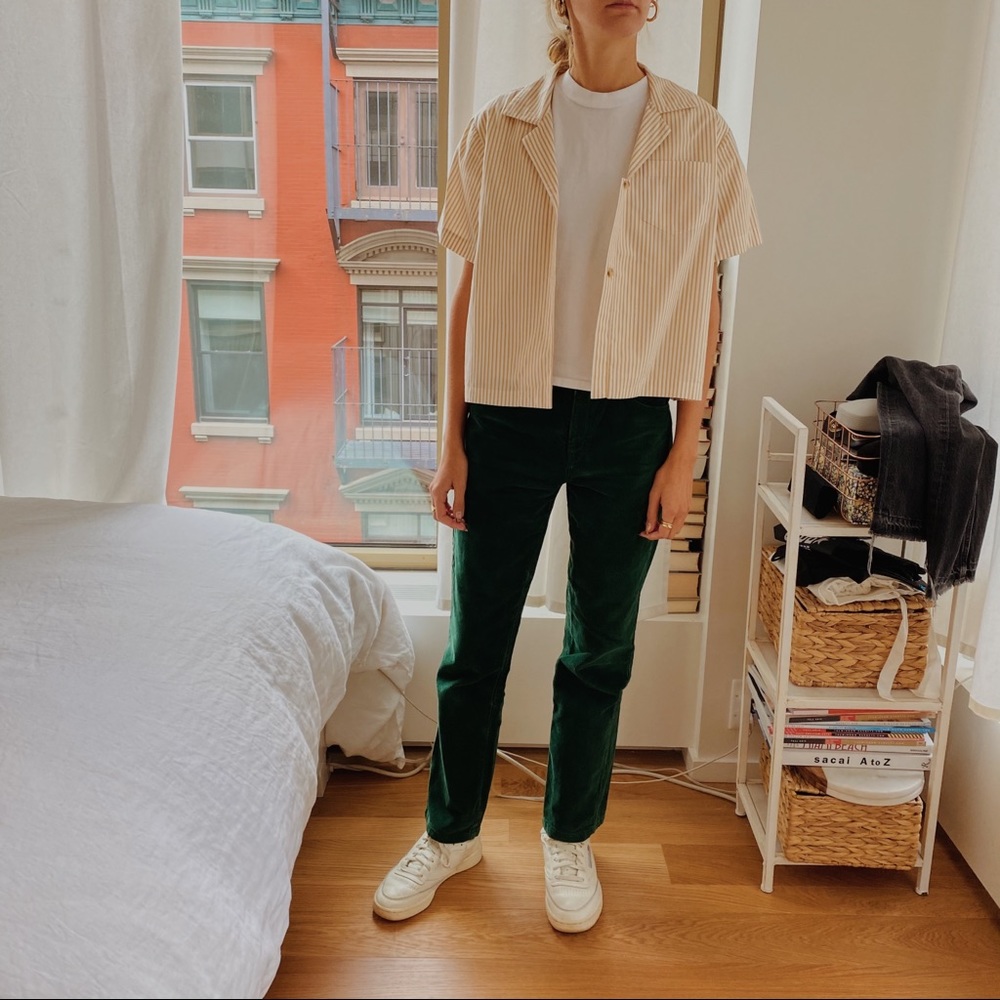 Still Here Havana Striped Cotton Poplin Shirt